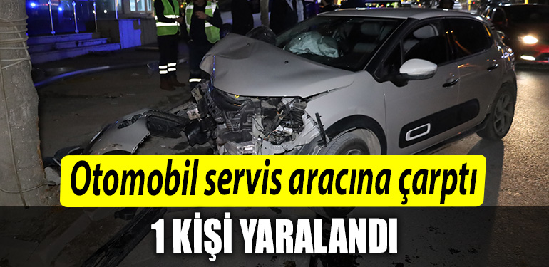 Kocaeli de otomobil once servis aracina sonra elektrik diregine carpti 1 yarali